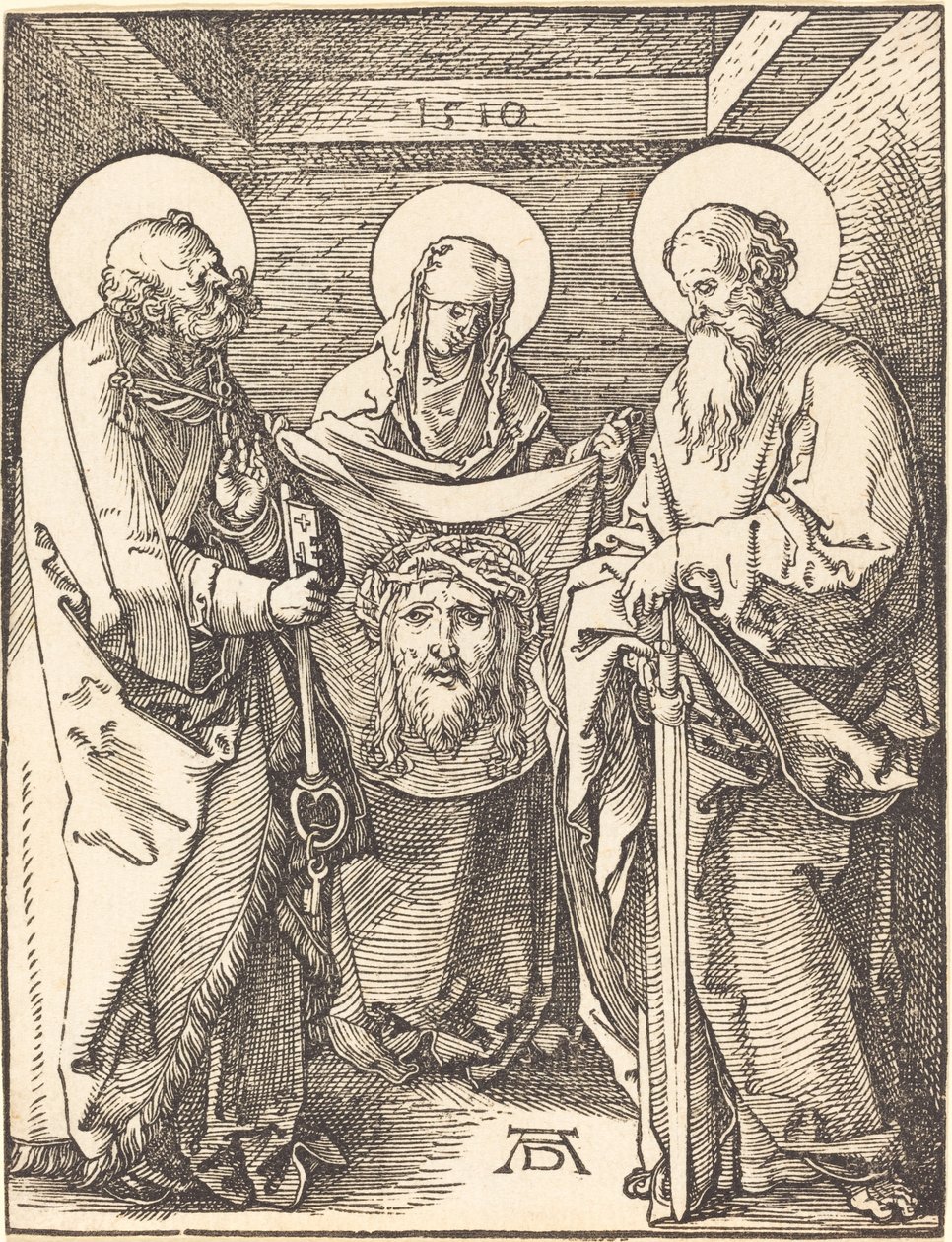 Santa Verônica entre São Pedro e São Paulo de Albrecht Dürer