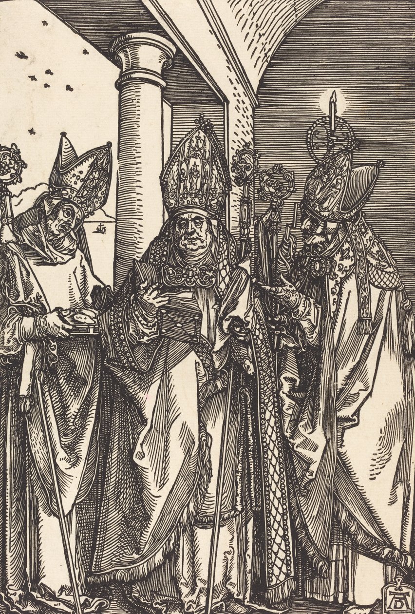 Santos Nicolau, Ulrich e Erasmus, c. 1508. de Albrecht Dürer