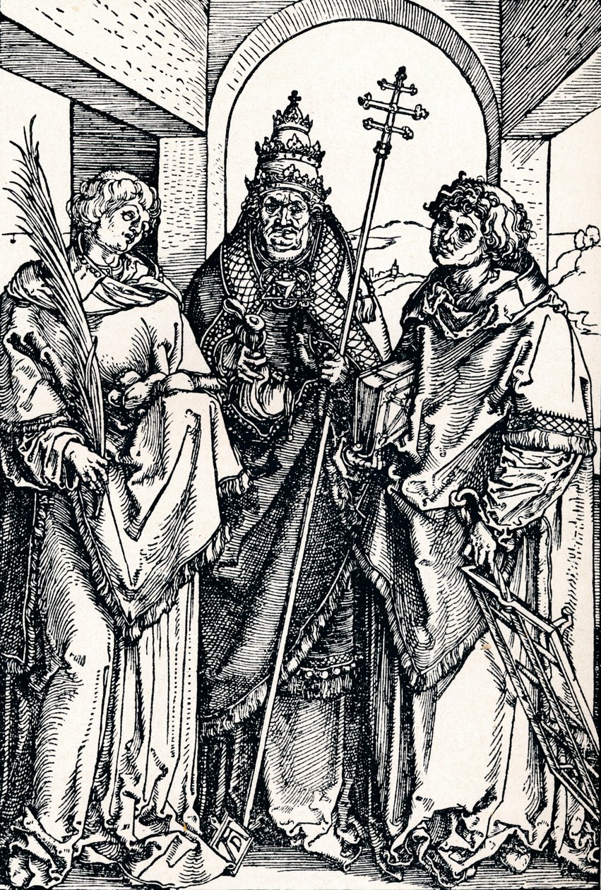 Santos Estêvão, Sisto e Lawrence, 1508 1906 de Albrecht Dürer
