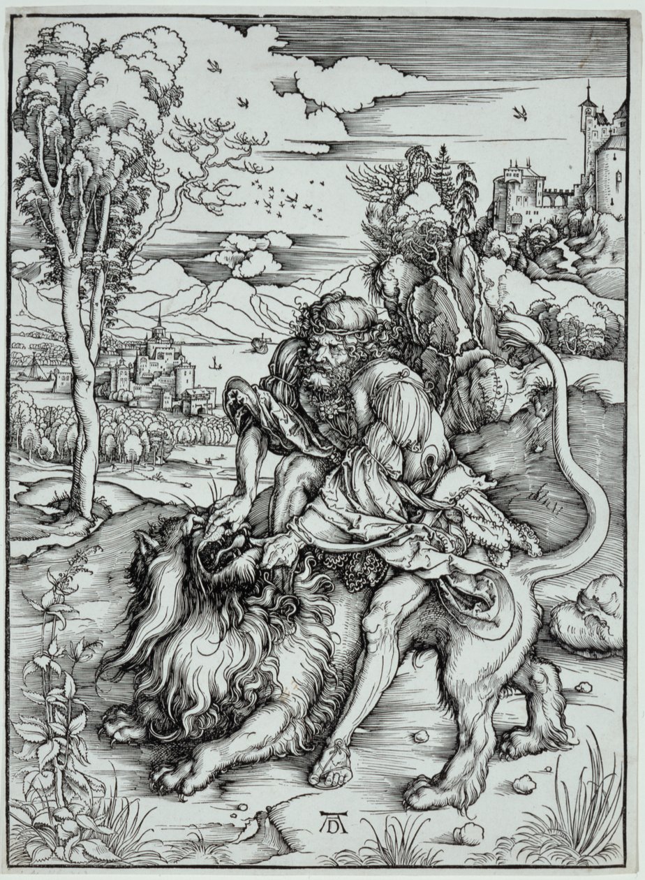 Sansão a matar o Leão de Albrecht Dürer