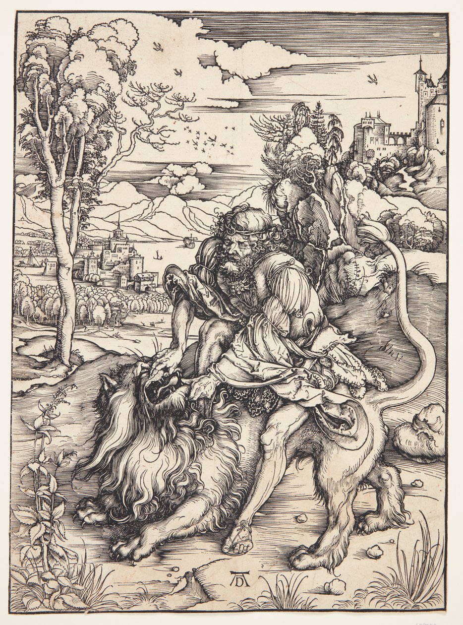 Sansão a despedaçar o leão de Albrecht Dürer