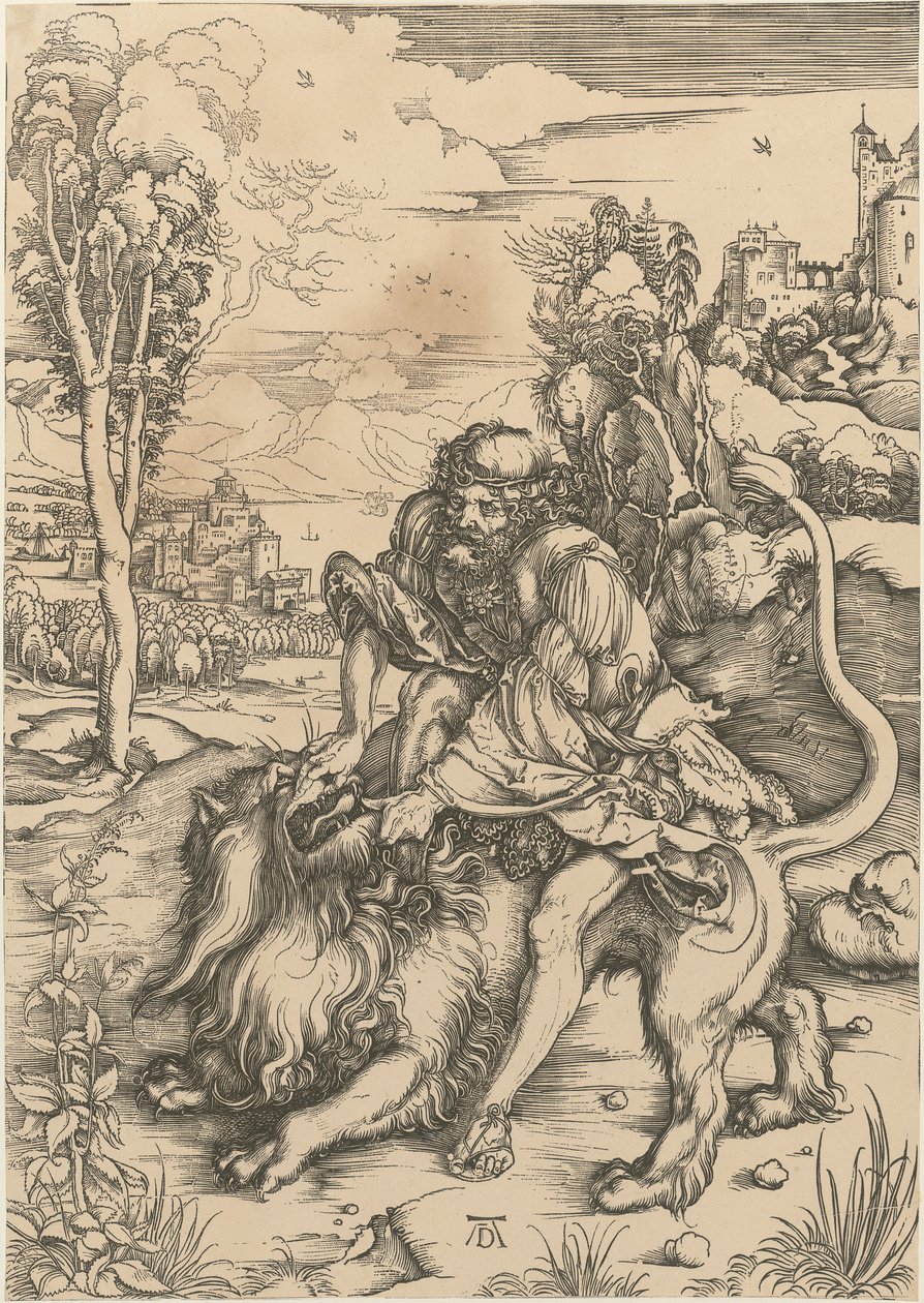 Sansão mata o leão de Albrecht Dürer