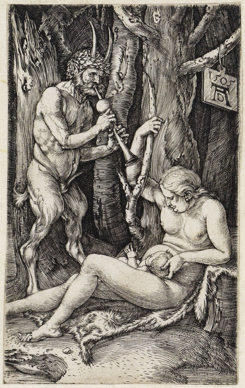 Sátiro e ninfa (A família do sátiro) de Albrecht Dürer