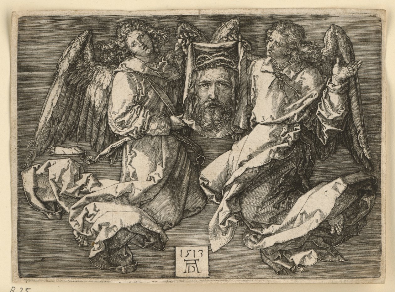 Véu de Verónica, sustentado por dois anjos de Albrecht Dürer