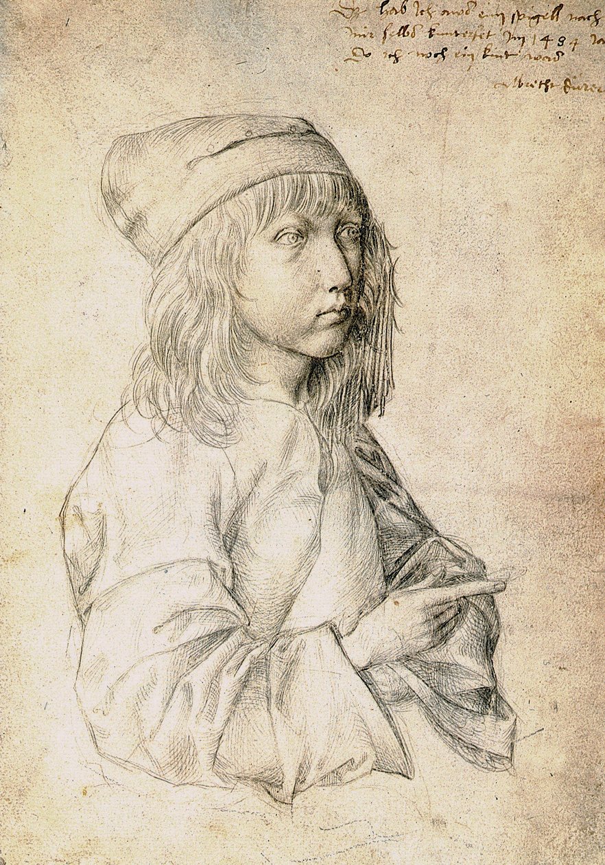Autorretrato aos treze anos de Albrecht Dürer