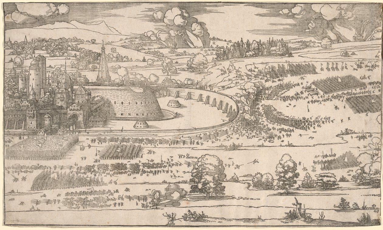 Cerco de uma fortaleza: porção certa de Albrecht Dürer