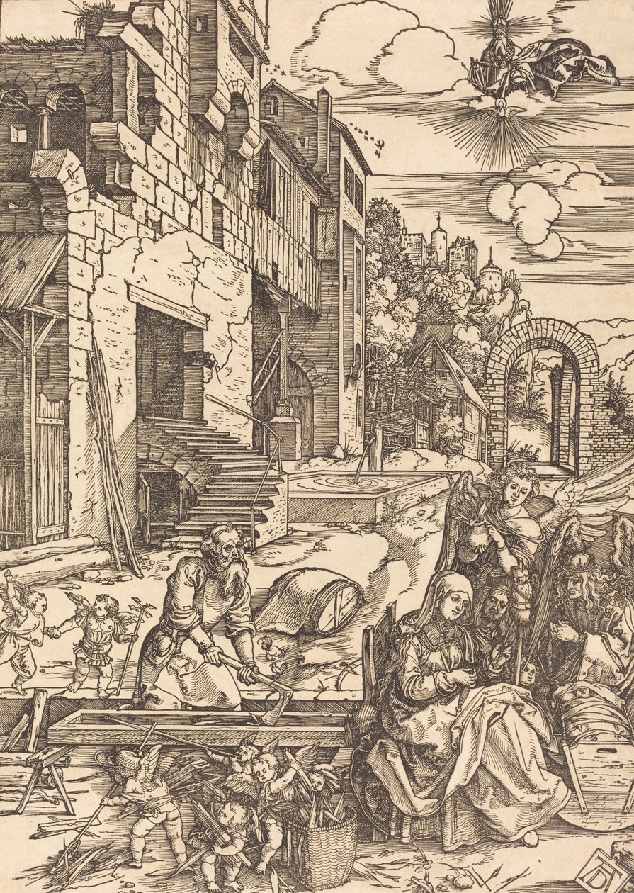 Estadia da Sagrada Família no Egito, c. 1504. de Albrecht Dürer