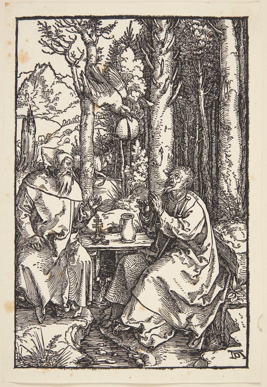 Santo Antônio visita São Paulo no deserto de Albrecht Dürer