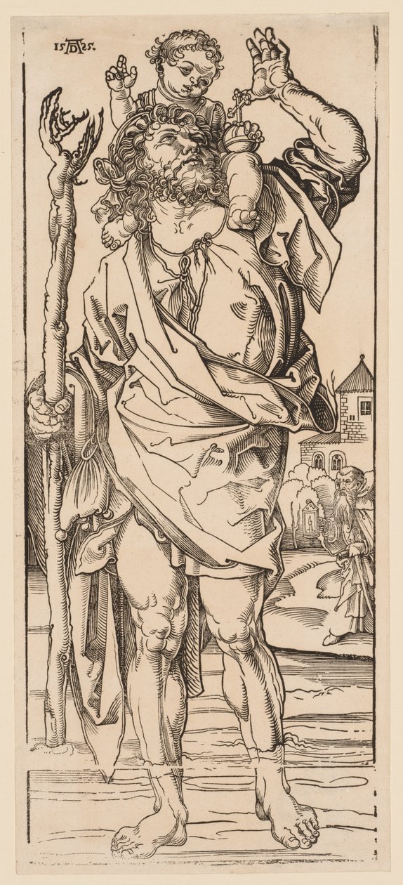 São Cristóvão cruzando o riacho de Albrecht Dürer