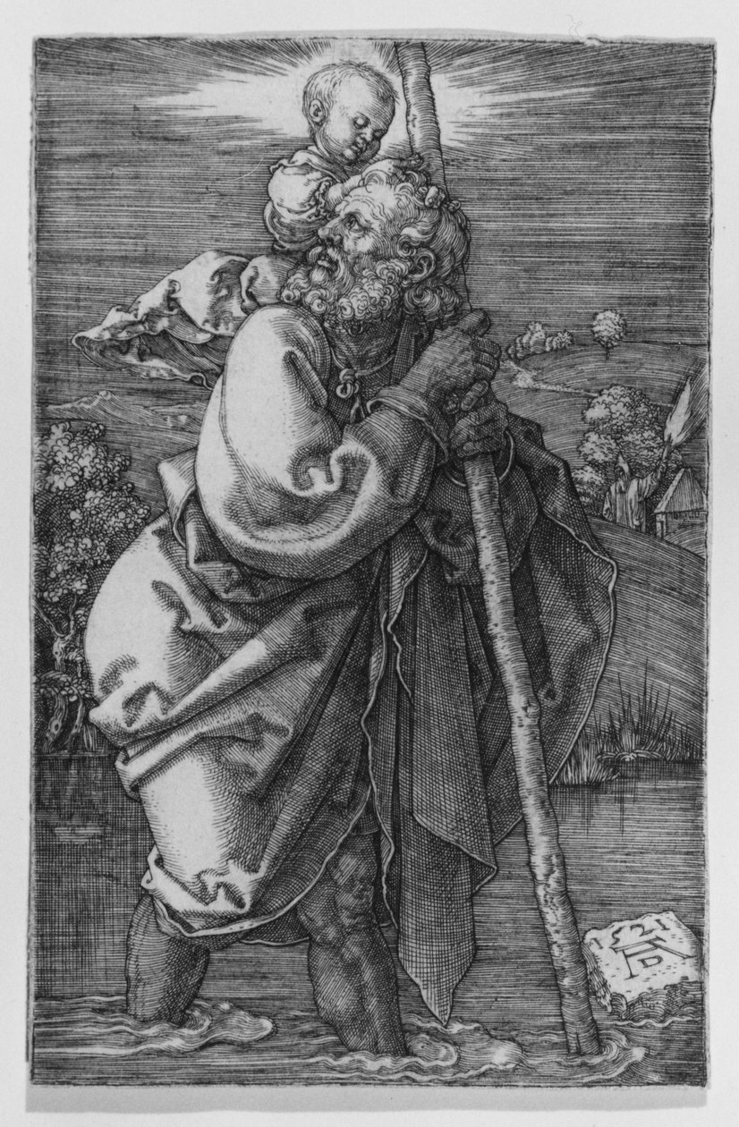 São Cristóvão virado para a esquerda de Albrecht Dürer