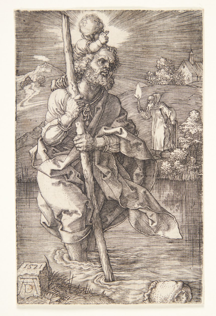 São Cristóvão virado para a direita de Albrecht Dürer