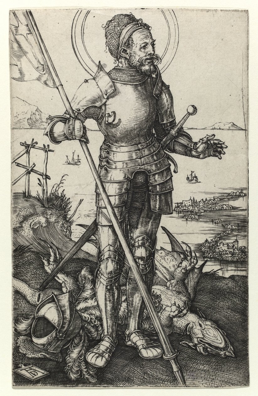 St George em pé, 1502 de Albrecht Dürer