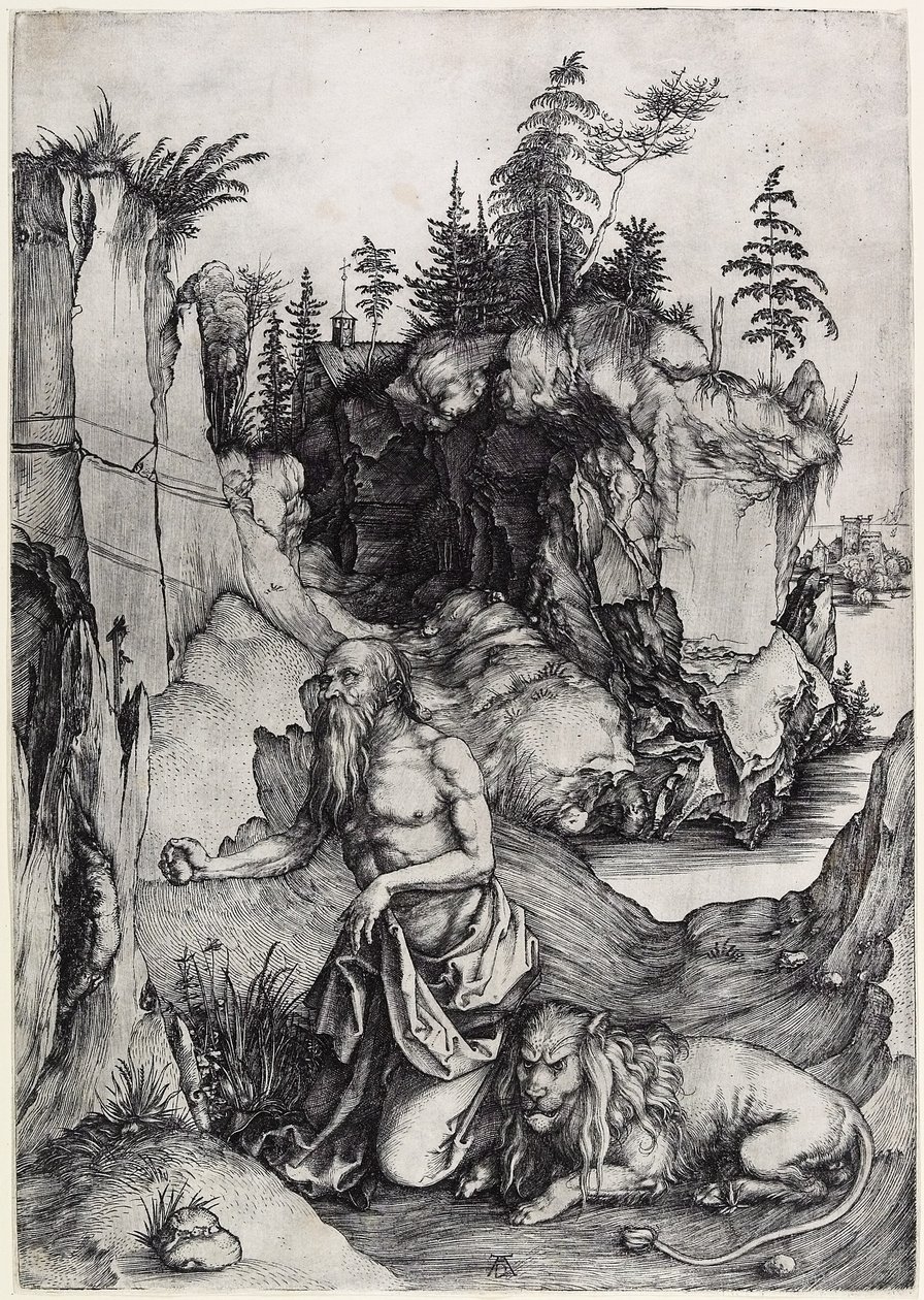 São Jerônimo em Penitência, c. 1497 de Albrecht Dürer