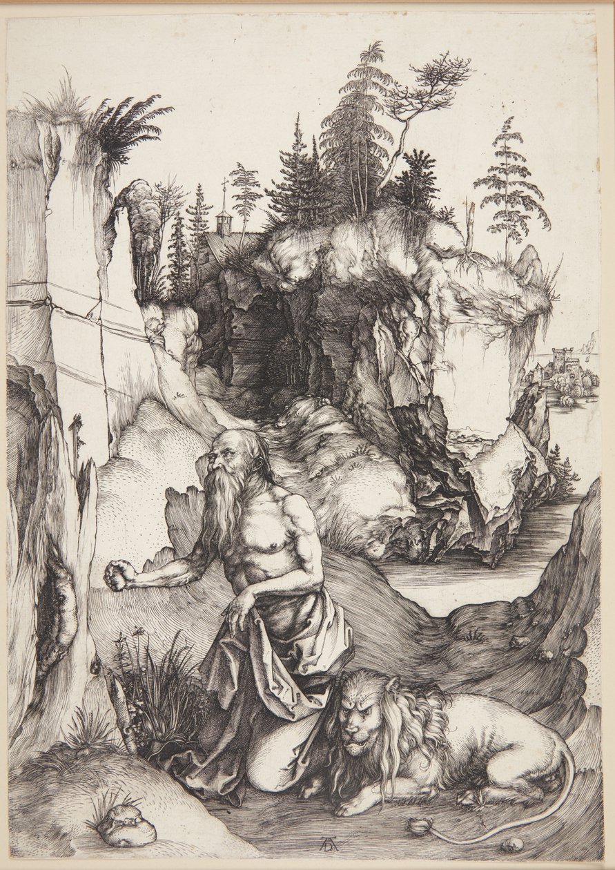 São Jerônimo penitente no deserto de Albrecht Dürer
