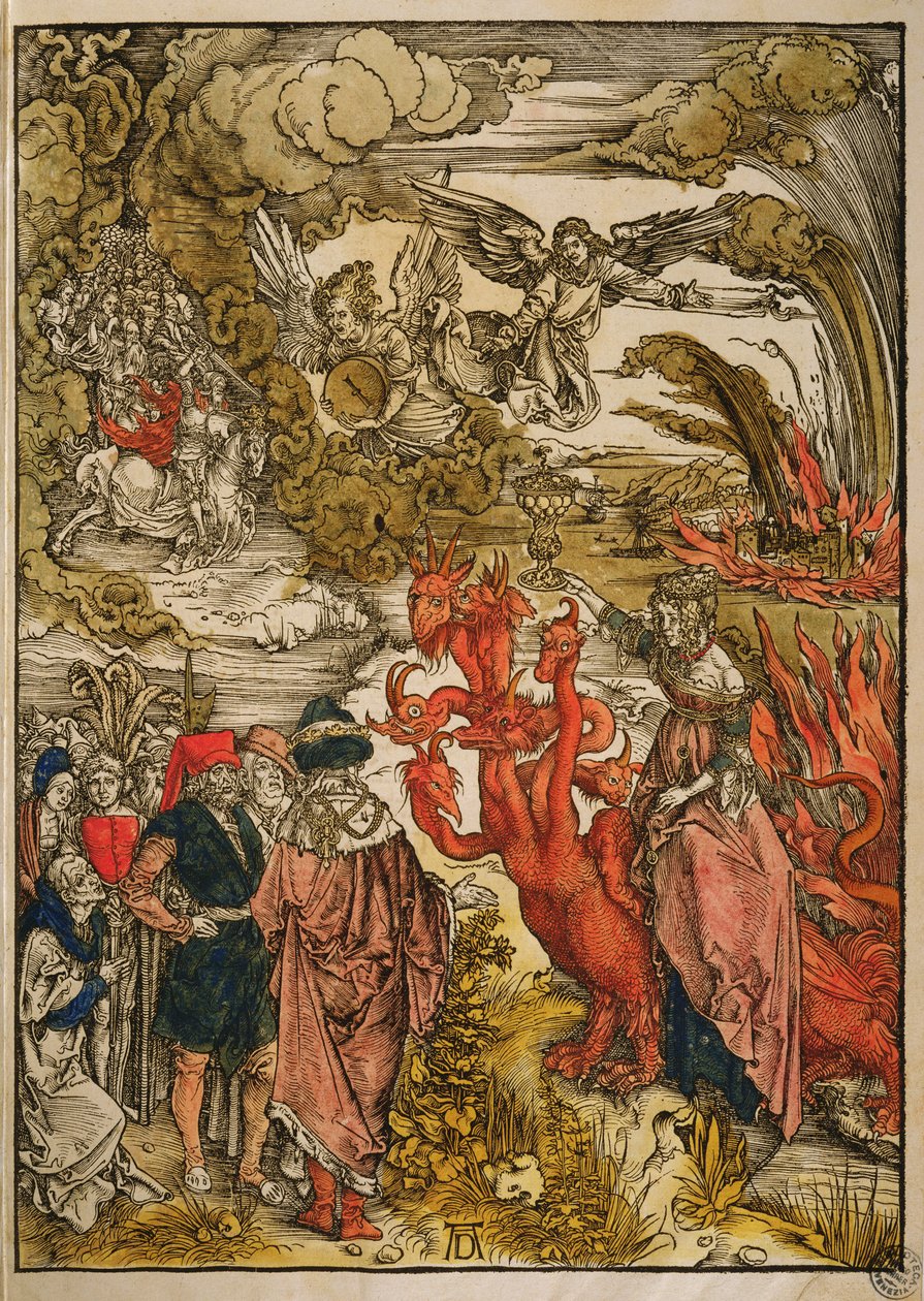 São João no deserto, 1498 (cor xilogravura) de Albrecht Dürer