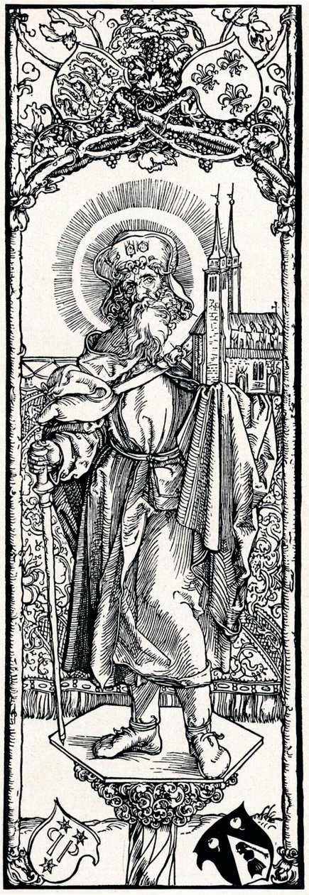 São Sebaldus em uma capital, 1906 de Albrecht Dürer