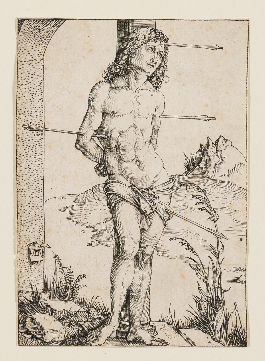 São Sebastião amarrado a uma coluna de Albrecht Dürer