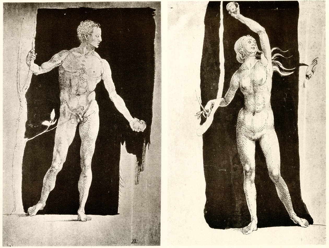 Estudos sobre Adão e Eva de Albrecht Dürer