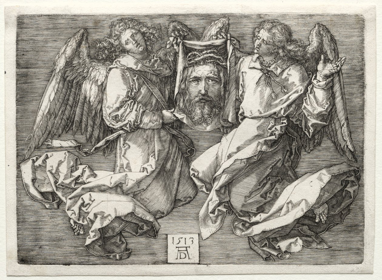 Sudarium indicado por dois anjos. de Albrecht Dürer