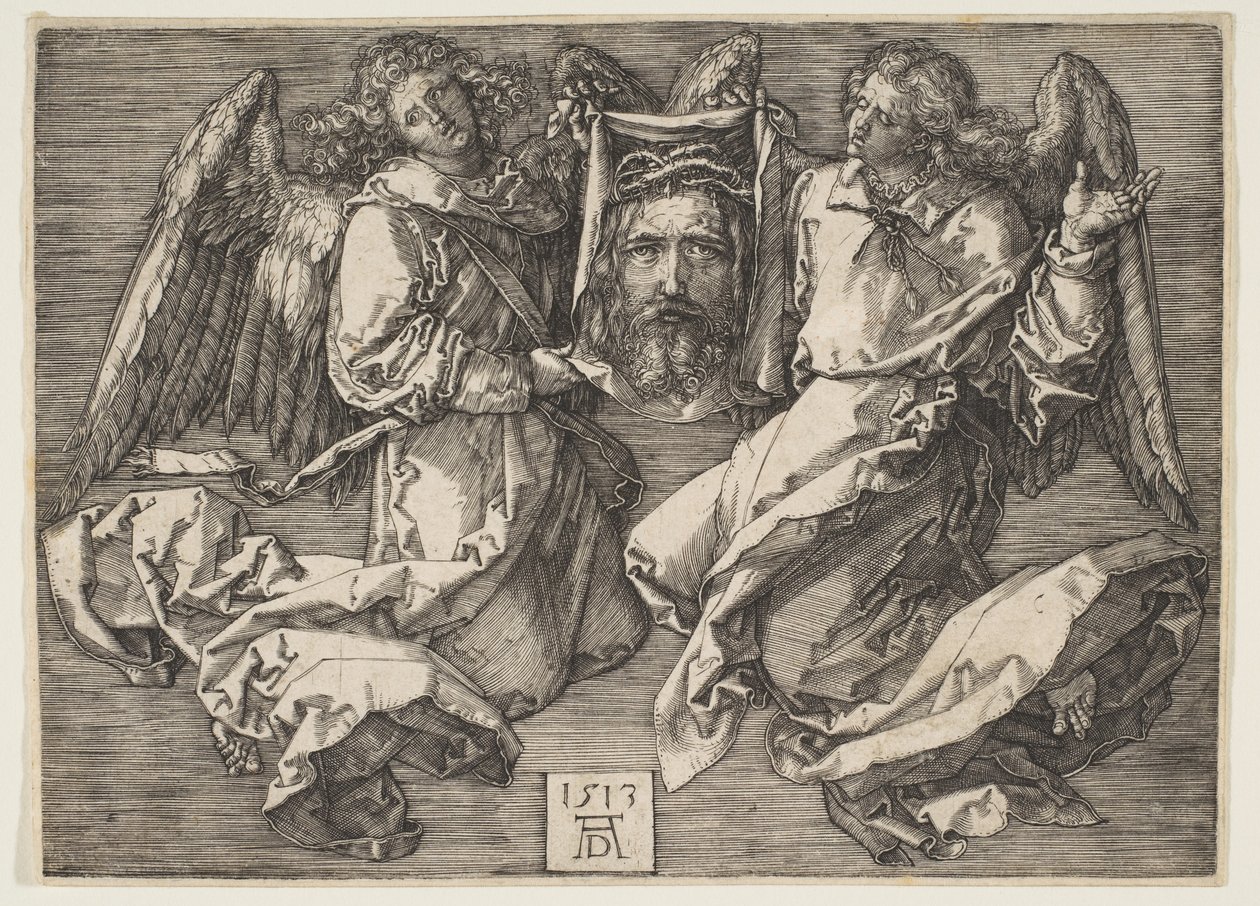 Sudário segurado por dois anjos de Albrecht Dürer