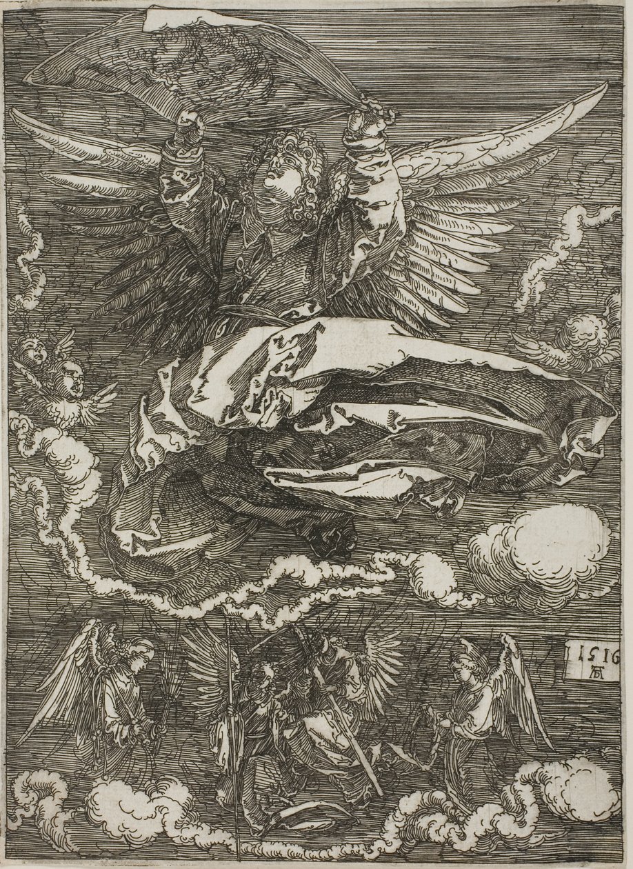 Sudário espalhado por um anjo de Albrecht Dürer