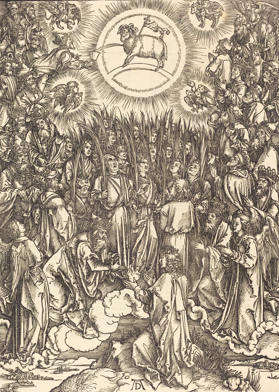 A Adoração do Cordeiro, 1498. de Albrecht Dürer
