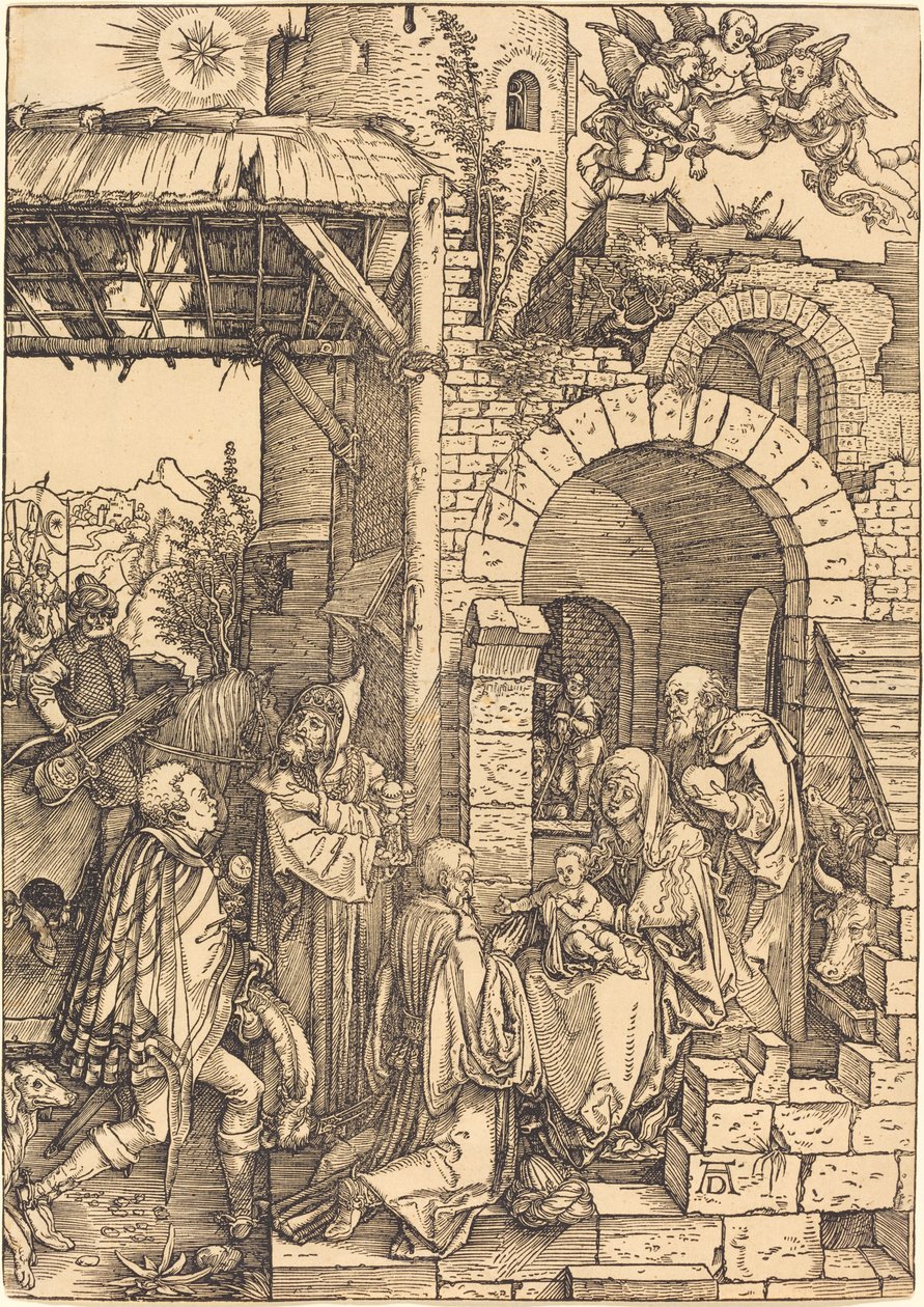 A adoração dos magos de Albrecht Dürer