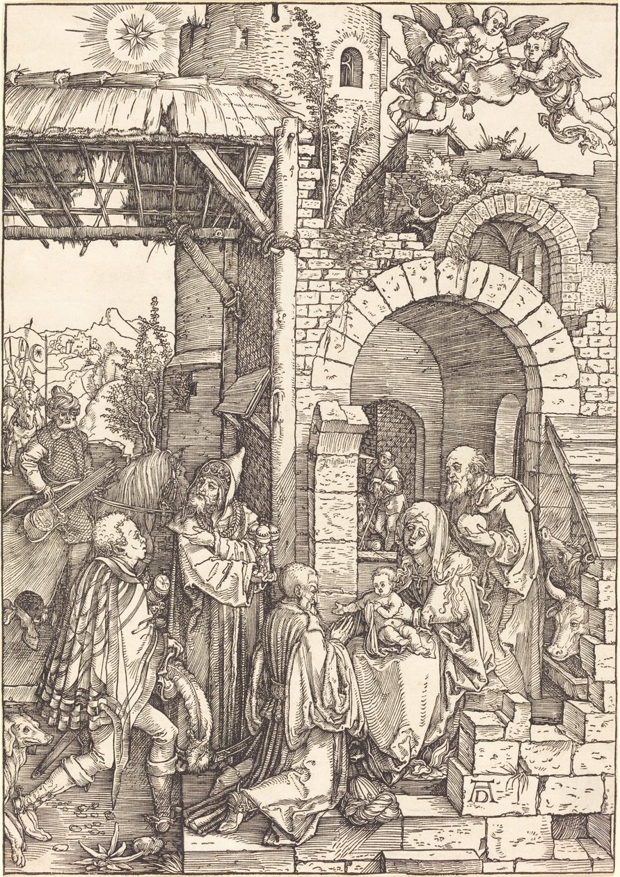 A adoração dos magos de Albrecht Dürer