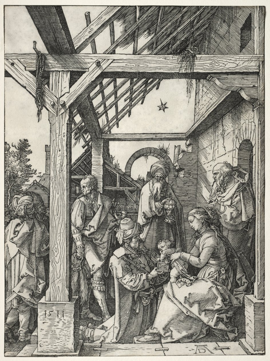 A adoração dos magos de Albrecht Dürer