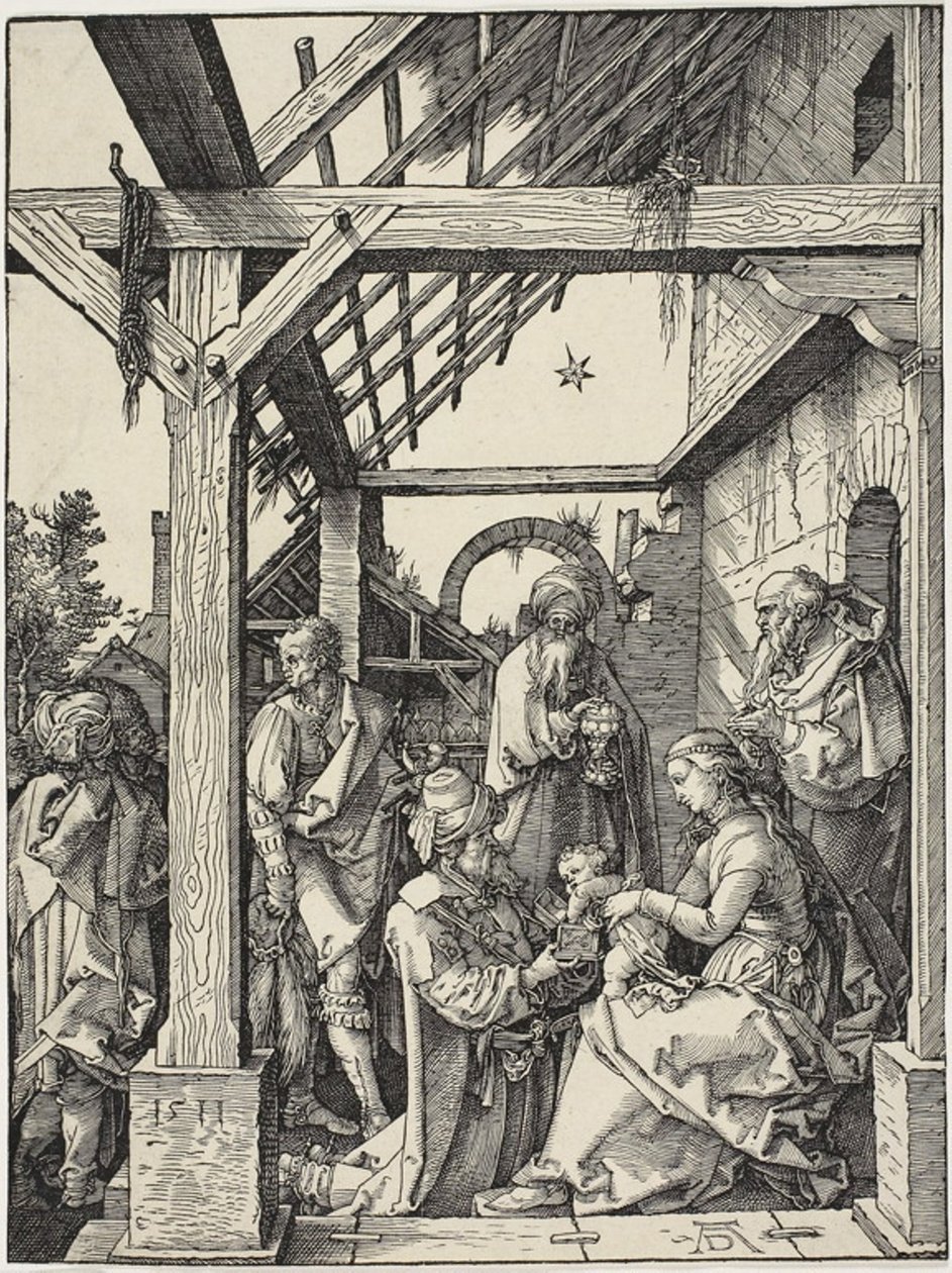 A adoração dos magos de Albrecht Dürer