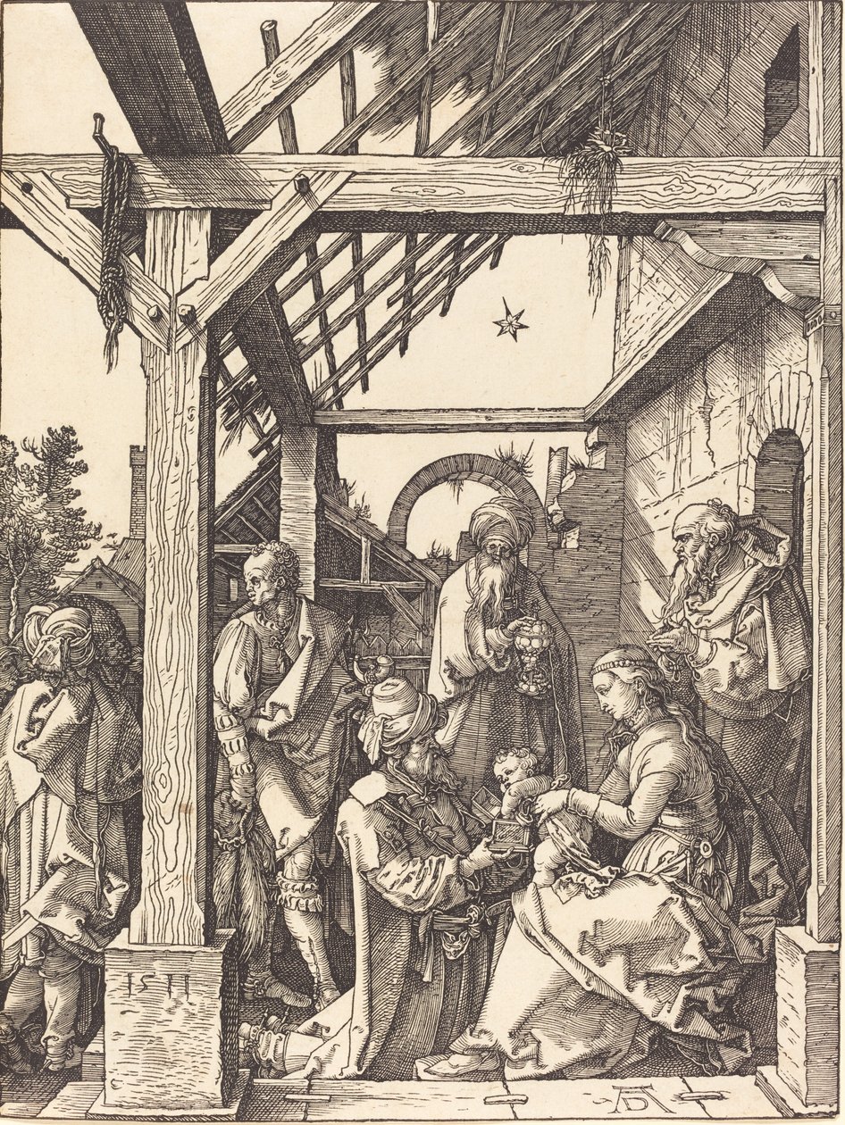 A Adoração dos Magos, 1511. de Albrecht Dürer