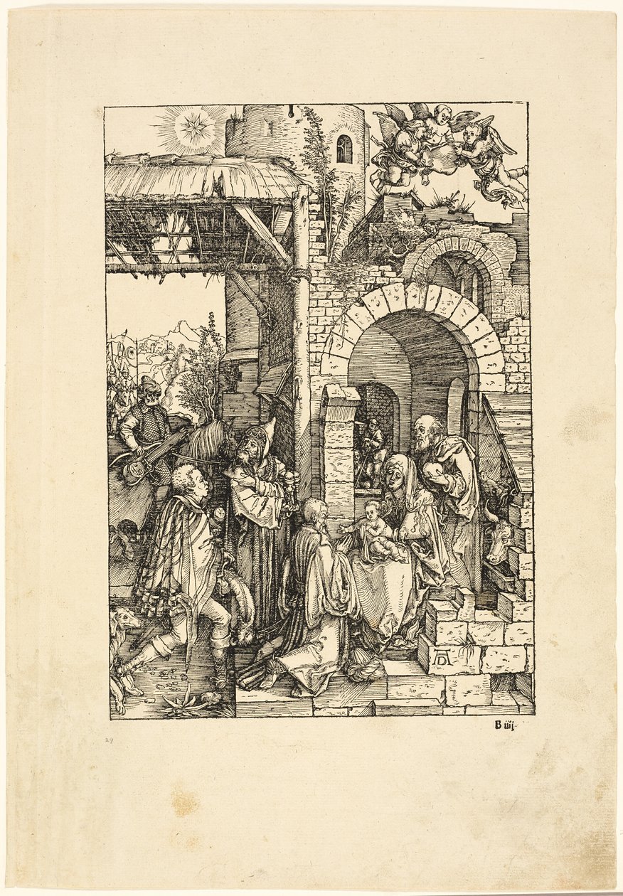 A Adoração dos Magos, de A Vida da Virgem de Albrecht Dürer