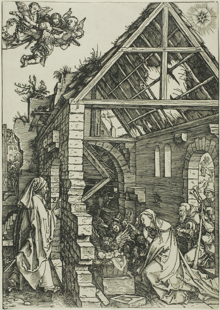 A Adoração dos Pastores, de A Vida da Virgem de Albrecht Dürer