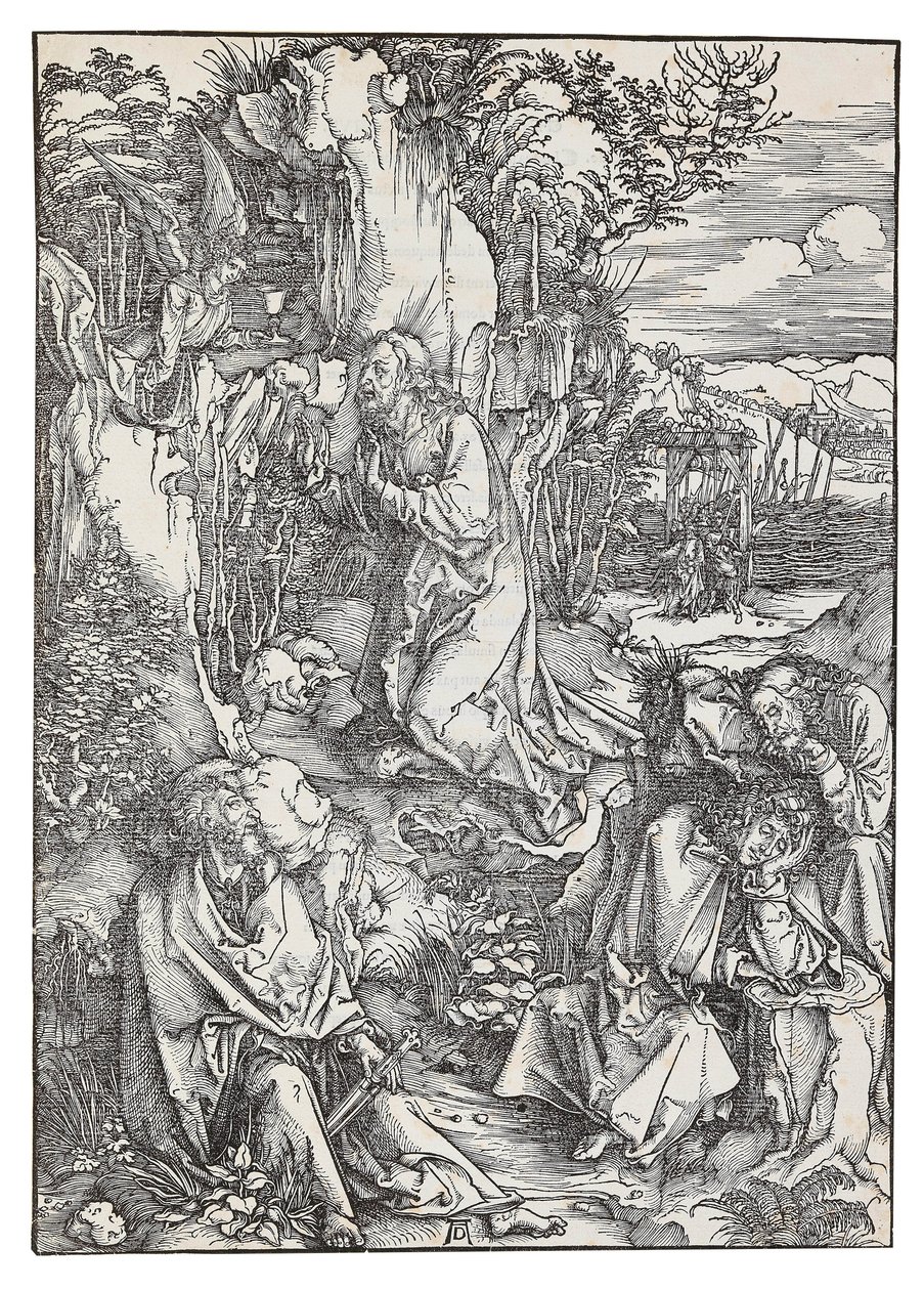 A Agonia no Jardim, da série A Grande Paixão, c. 1496. de Albrecht Dürer