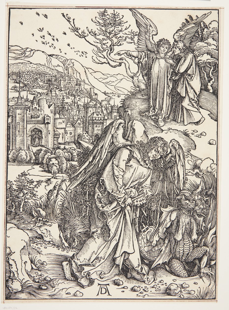 O anjo mostrando a São João a Nova Jerusalém de Albrecht Dürer