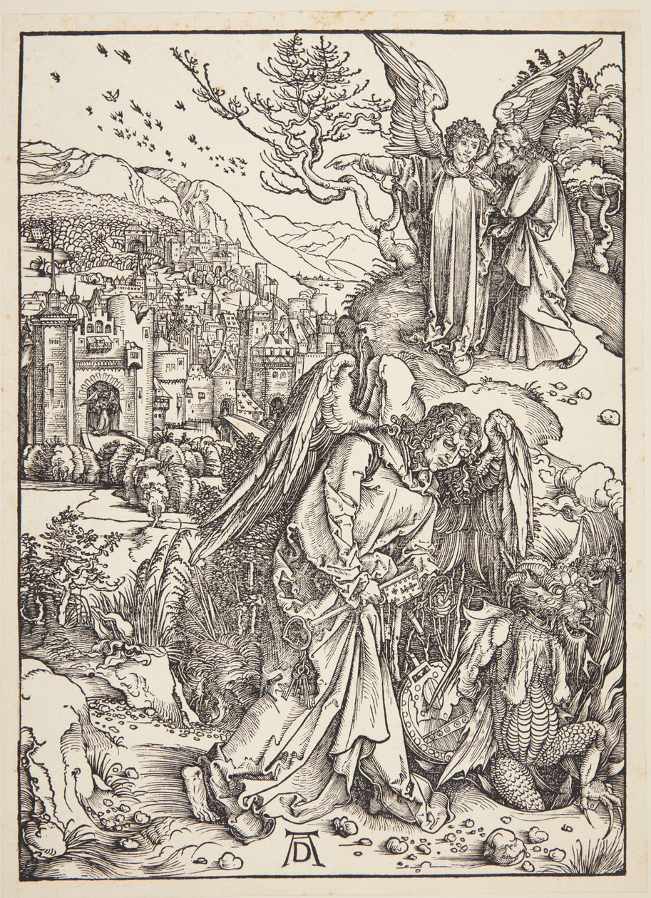 O anjo mostrando a São João a Nova Jerusalém de Albrecht Dürer