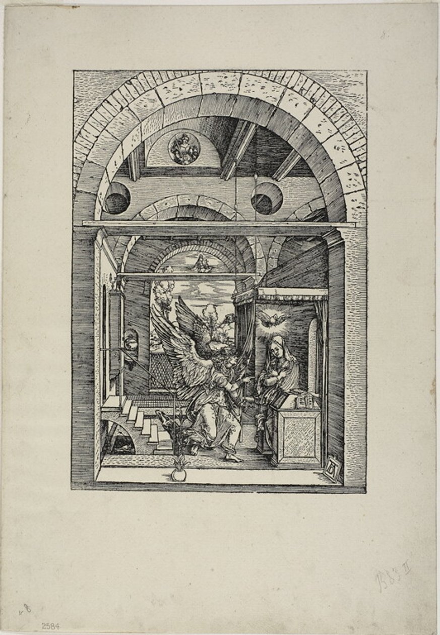 A Anunciação, de A Vida da Virgem de Albrecht Dürer
