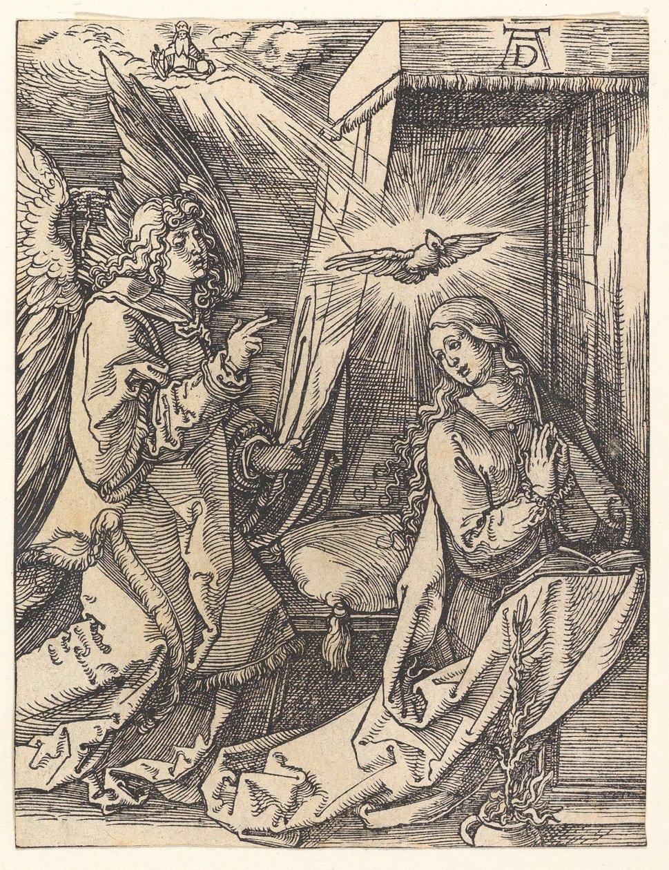 A Anunciação, de "A Pequena Paixão" de Albrecht Dürer