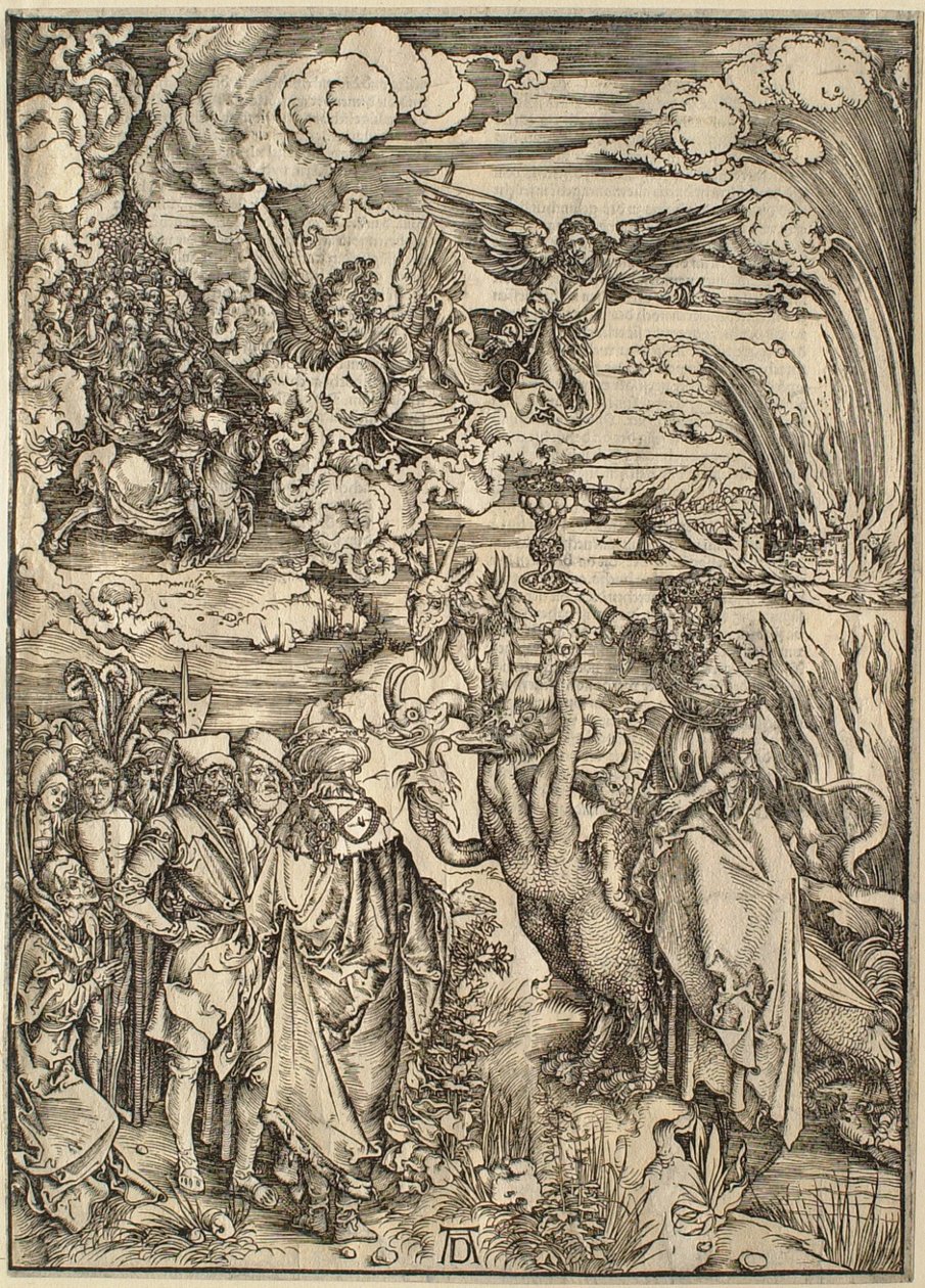 O Apocalipse: a prostituta da Babilónia de Albrecht Dürer