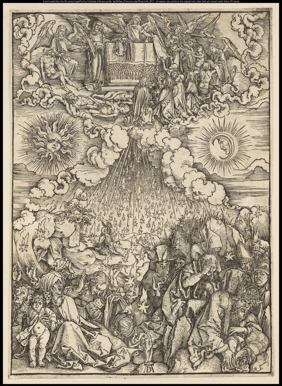 O Apocalipse: A Abertura do Quinto e Sexto Selo, 1497-98 de Albrecht Dürer
