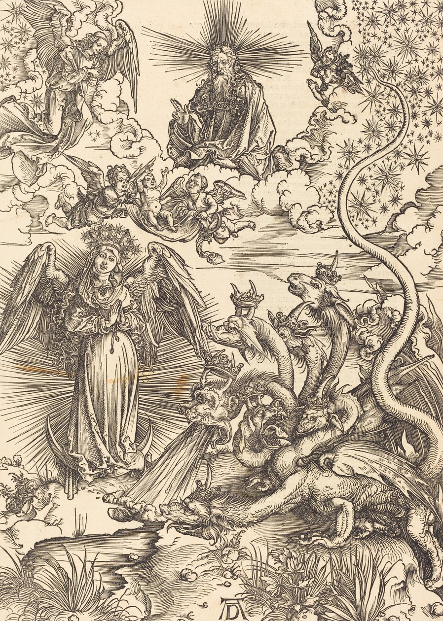A Mulher Apocalíptica, 1498. de Albrecht Dürer