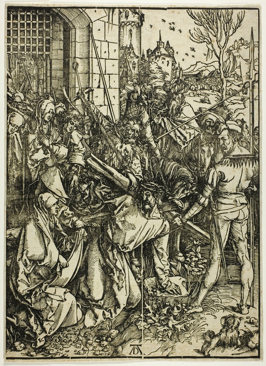 O Carregamento da Cruz, de A Grande Paixão de Albrecht Dürer