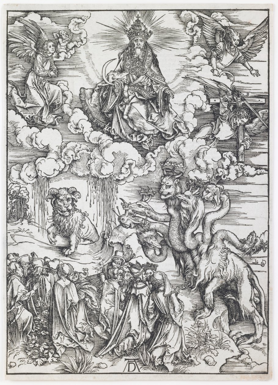 A Besta com Dois Chifres Como um Cordeiro, da série "O Apocalipse". de Albrecht Dürer