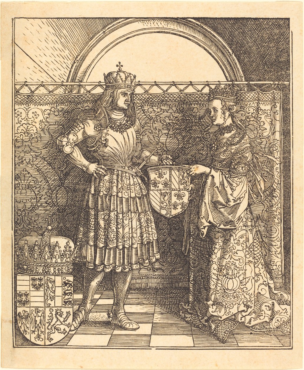 O noivado de Maximiliano com Maria da Borgonha de Albrecht Dürer