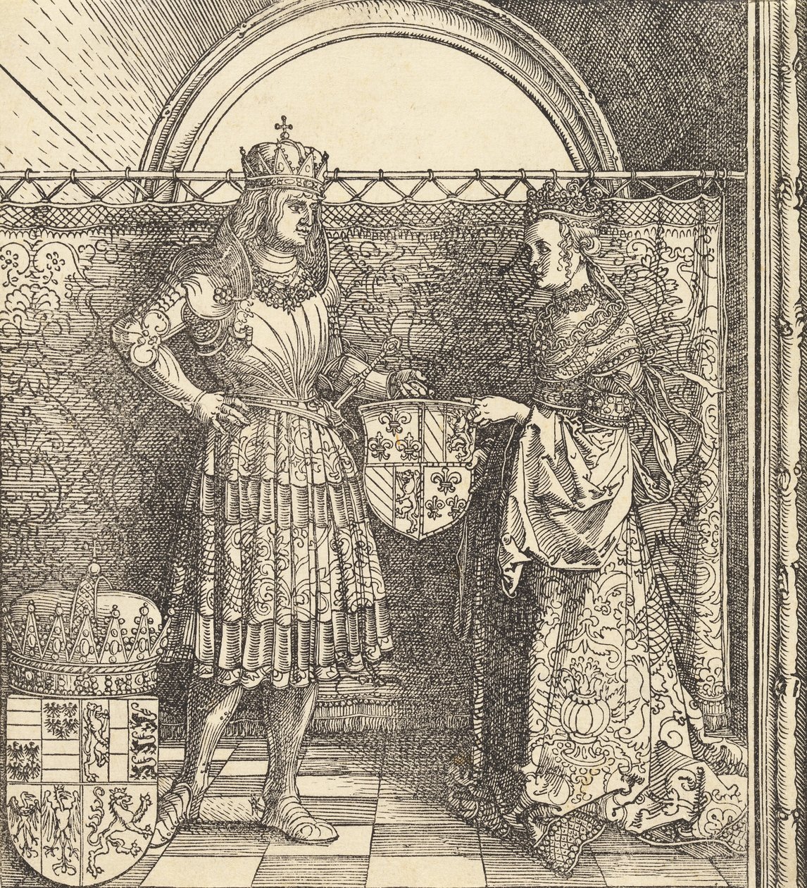 O noivado de Maximiliano com Maria da Borgonha, 1511. de Albrecht Dürer