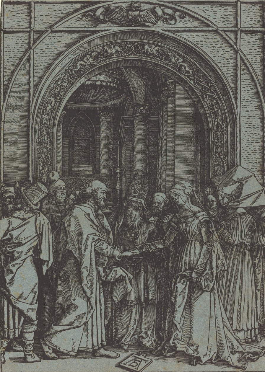 O Noivado da Virgem, c.1504-1505 impresso 1560s1570s. de Albrecht Dürer