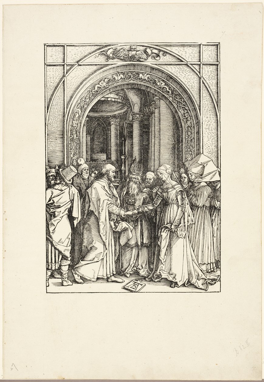 O Noivado da Virgem, de A Vida da Virgem de Albrecht Dürer