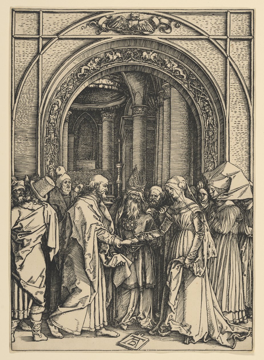 O Noivado da Virgem, da obra «A Vida da Virgem» de Albrecht Dürer