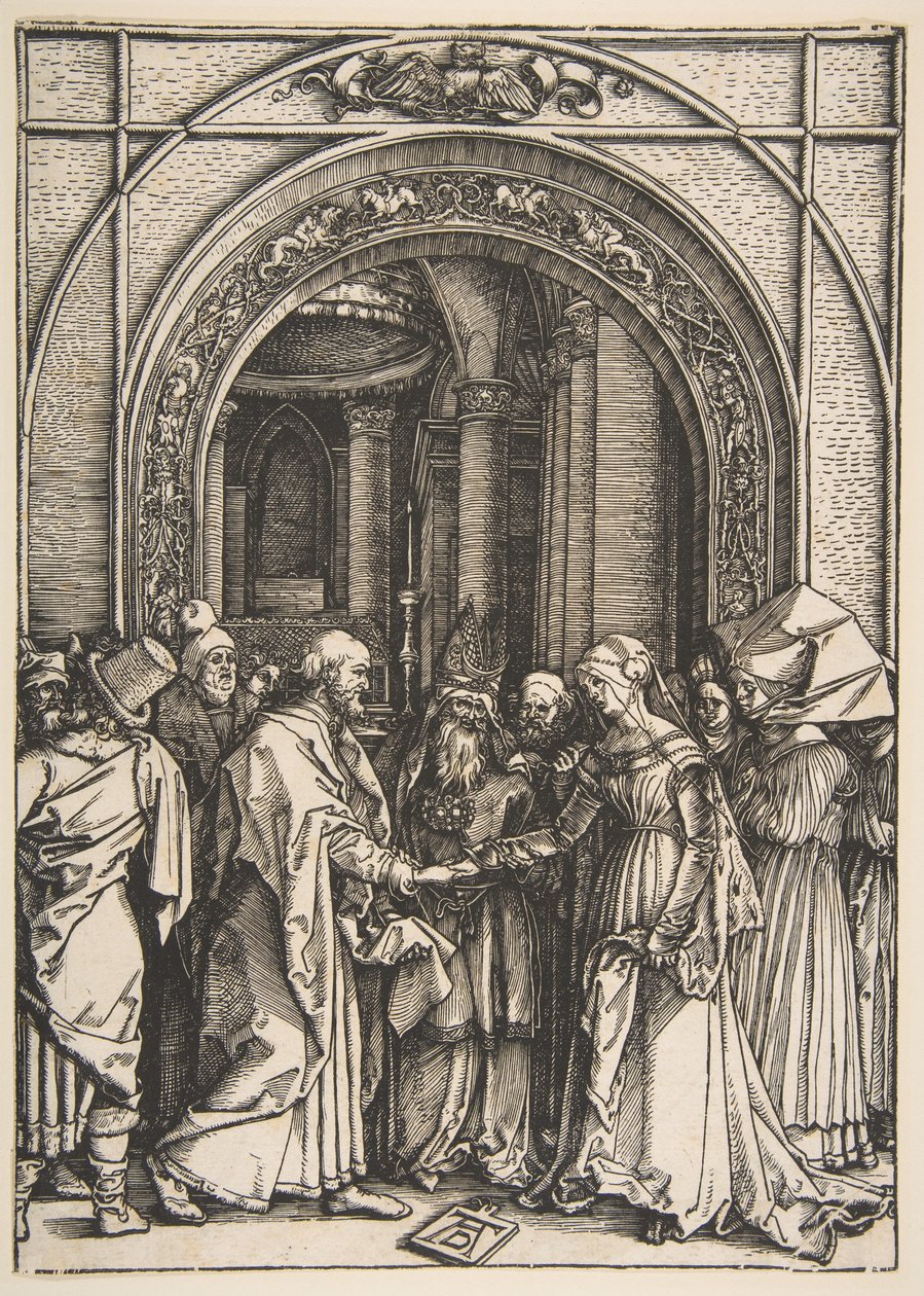O Noivado da Virgem, da obra «A Vida da Virgem» de Albrecht Dürer