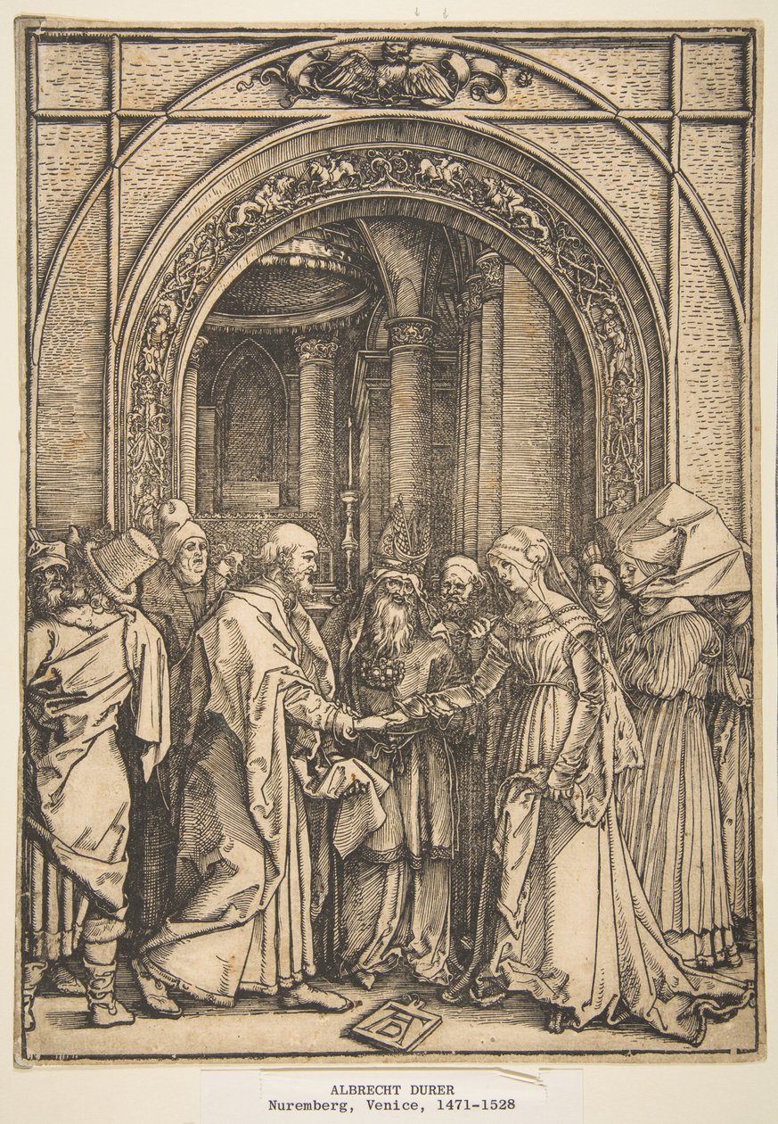 O noivado da Virgem, de "A Vida da Virgem" de Albrecht Dürer